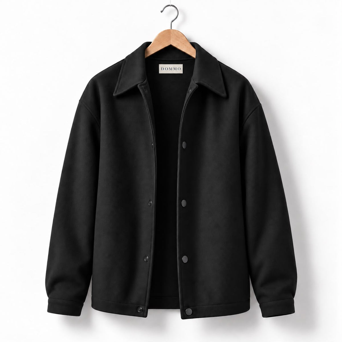 Men’s Black Button-Through Jacket — Draevok