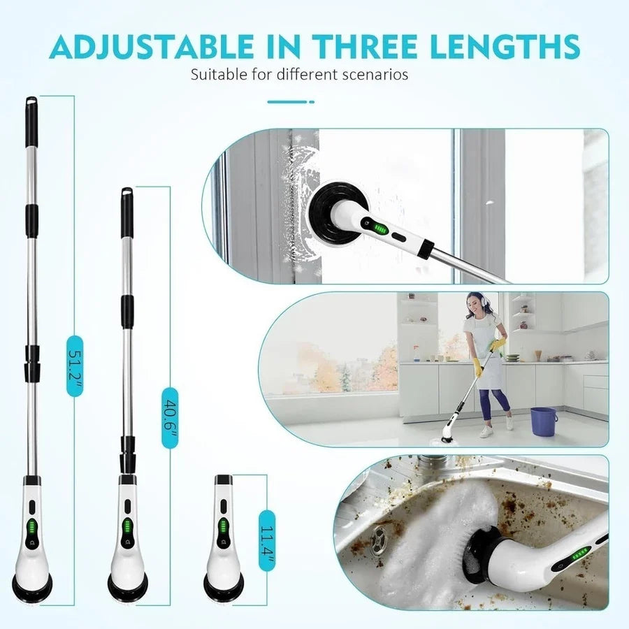 DOMMO™ Electric Spin Scrubber — 7 FREE Cleaning Heads + Free Shipping
