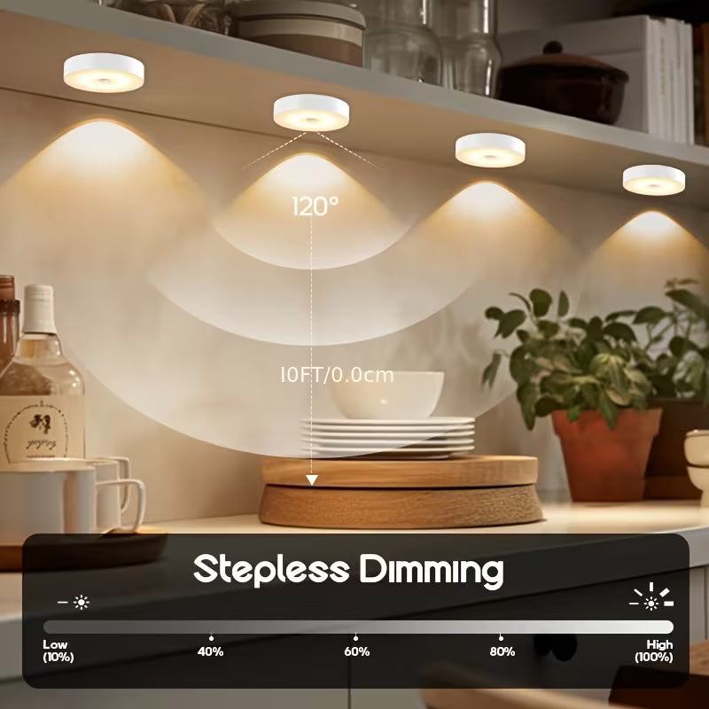 DOMMO™ MotionGlow — Lot de 3 lampes rechargeables à détecteur de mouvement
