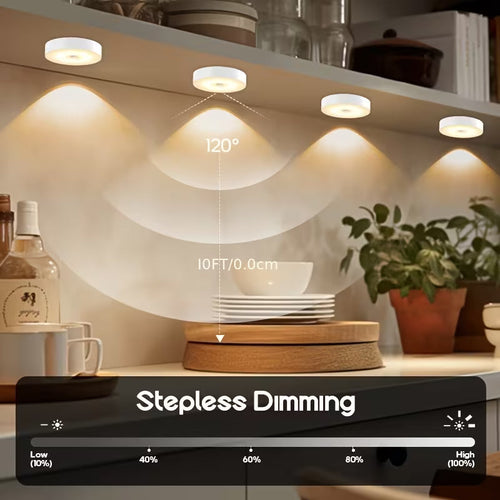 DOMMO™ MotionGlow — Lot de 3 lampes rechargeables à détecteur de mouvement